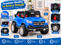 Kids Electric Ride-On Car – Blue 2-Seater Toy Car with LED Lights