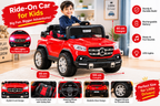 Kids Electric Ride-On Car – Red 2-Seater Toy Car with LED Lights