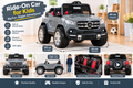 Kids Electric Ride-On Car – Grey 2-Seater Toy Car with LED Lights