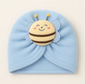 Cute Bee Baby Fleece Cap – Blue